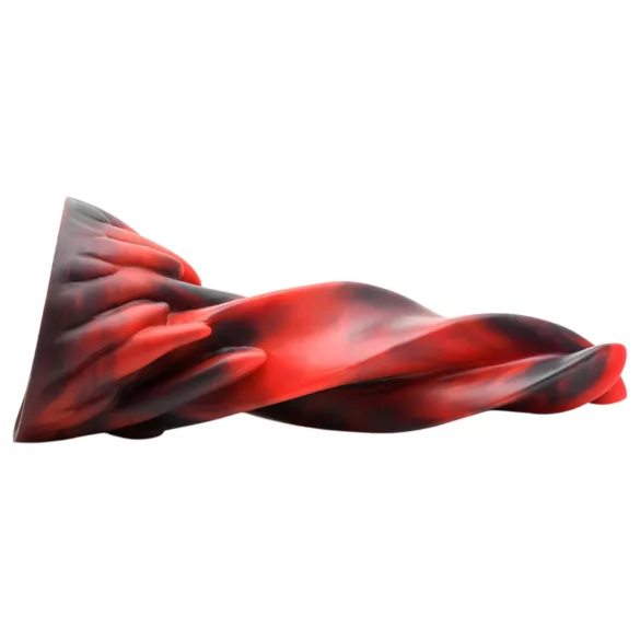 Creature Cocks Hell Kiss - dildo realist spiralat - silicon roșu 19cm
