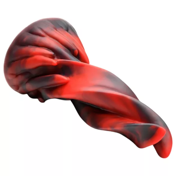 Creature Cocks Hell Kiss - dildo realist spiralat - silicon roșu 19cm