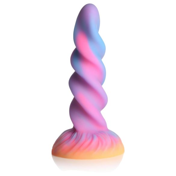 Creature Cocks Moon Rider - dildo unicorn strălucitor (mov-roz)