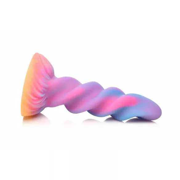 Creature Cocks Moon Rider - dildo unicorn strălucitor - mov-roz
