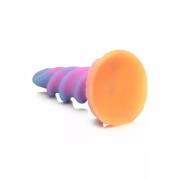 Creature Cocks Moon Rider - dildo unicorn strălucitor - mov-roz