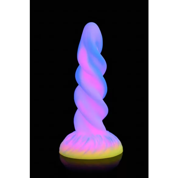 Creature Cocks Moon Rider - dildo unicorn strălucitor - mov-roz