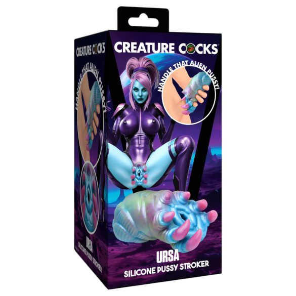 Creature Cocks Ursa - vagin artificial alien - silicon - albastru-roz