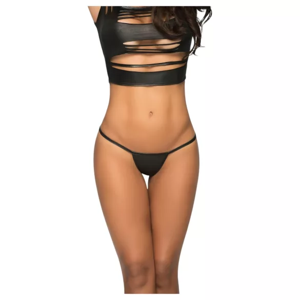 Mapalé - tanga micro lucios - negru