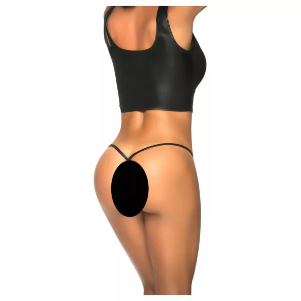 Mapalé - tanga micro lucios - negru