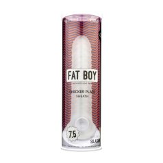   Fat Boy Checker Box - mânecă pentru penis - texturat - 19cm - alb