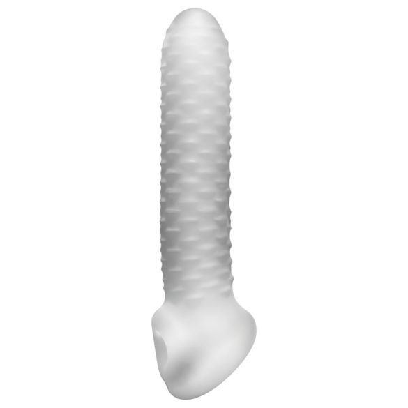Fat Boy Checker Box - mânecă pentru penis - texturat - 19cm - alb