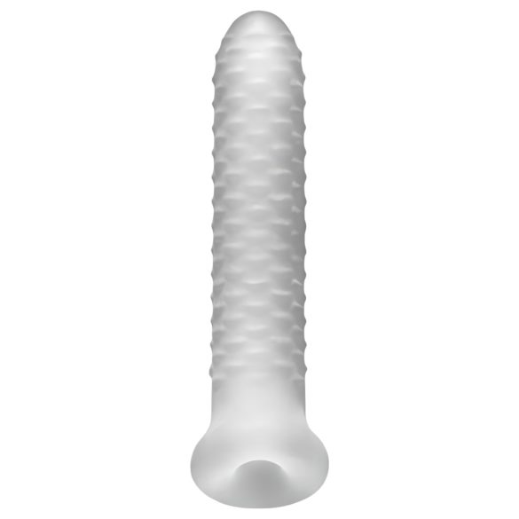 Fat Boy Checker Box - mânecă pentru penis - texturat - 19cm - alb
