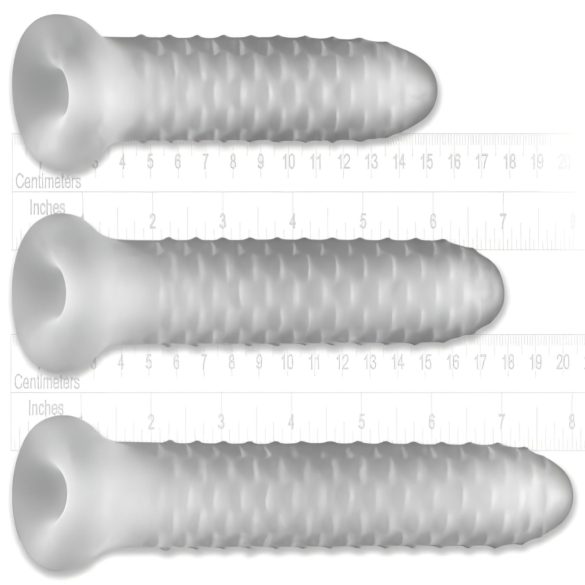 Fat Boy Checker Box - mânecă pentru penis - texturat - 19cm - alb