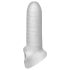 Fat Boy Micro Ribbed - mânecă penis - nervuri fine - 15cm - alb