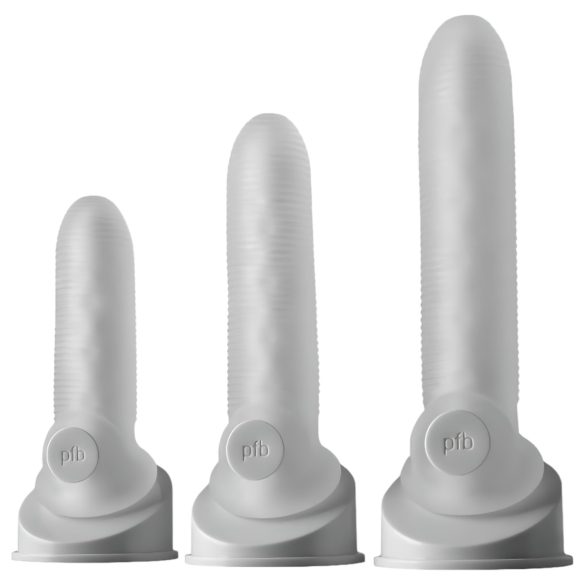 Fat Boy Micro Ribbed - mânecă penis - nervuri fine - 15cm - alb