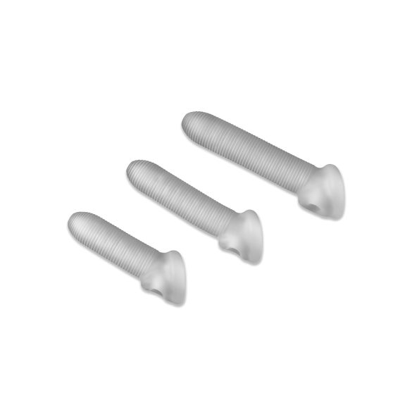 Fat Boy - mânecă penis cu striații micro - 19cm - alb