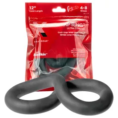 Perfect Fit - inel penis gros - silicon negru 30cm