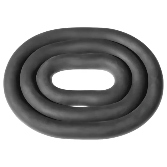 Perfect Fit - set inele pentru penis groase - silicon negru (3 bucăți)