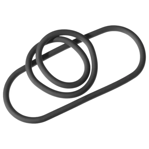 Perfect Fit - inel penis subțire - silicon negru 22cm