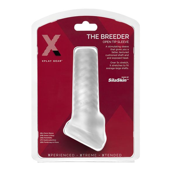 Perfect Fit Breeder - manșon deschis pentru penis (alb)