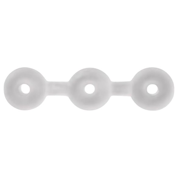 Perfect Fit Triple - set inele pentru penis - 3 bucăți - alb