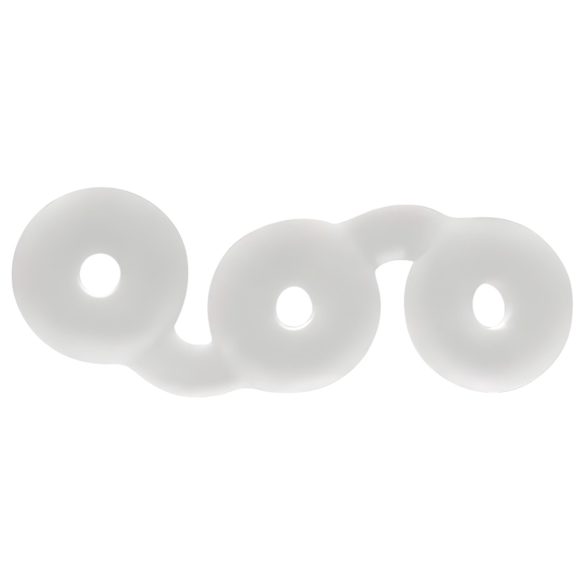 Perfect Fit Triple - set inele pentru penis - 3 bucăți - alb