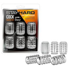   Stay Hard - set inele pentru penis - transparent (6 bucăți)