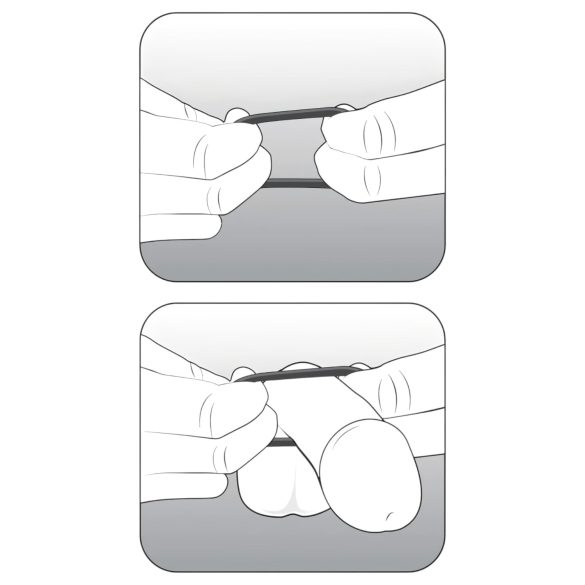 Stay Hard - set inele pentru penis - silicon negru