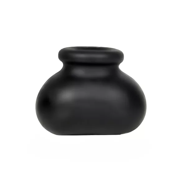 Perfect Fit - inel testicular extensibil - silicon negru