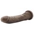 Dr. Skin 8,5 - dildo realist cu ventuză - maro (20,5cm)