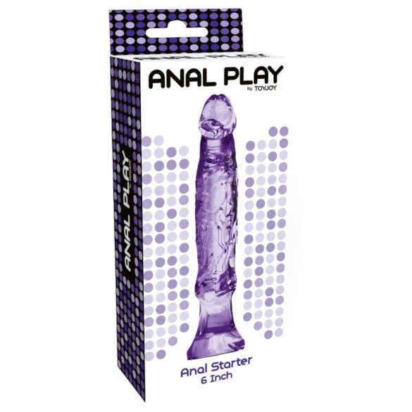 Toyjoy - dildo anal pentru începători - textură realistă - 16cm mov
