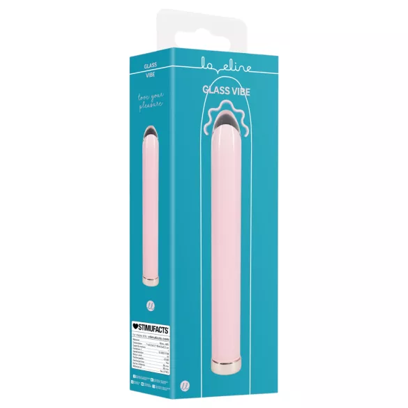 Loveline - vibrator drept din sticlă (roz)