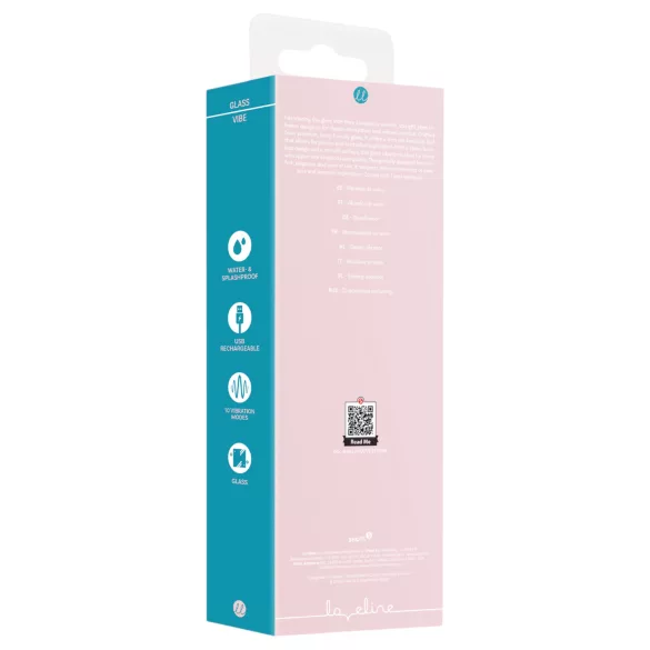 Loveline - vibrator drept din sticlă (roz)