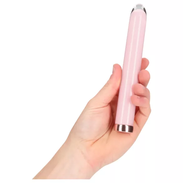 Loveline - vibrator drept din sticlă (roz)