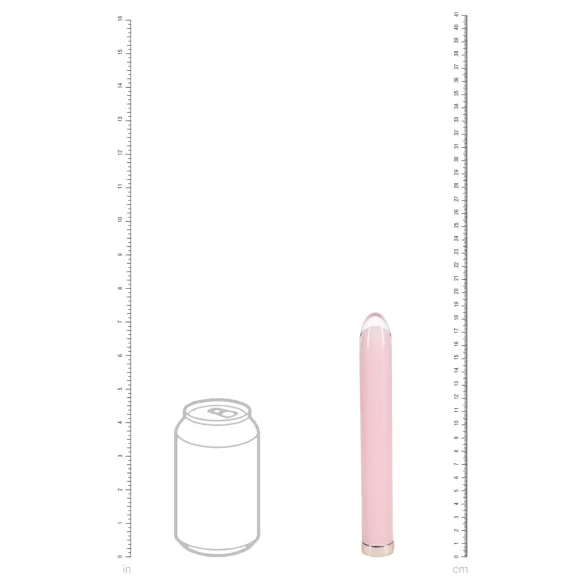 Loveline - vibrator drept din sticlă (roz)