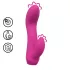 Loveline - mini vibrator curbat cu iepuraș (roz)