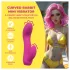 Loveline - mini vibrator curbat cu iepuraș (roz)