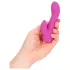 Loveline - mini vibrator curbat cu iepuraș (roz)