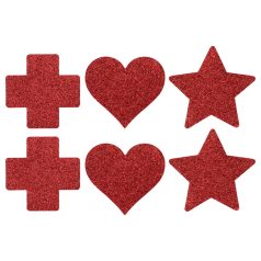 Le Désir - set accesorii pentru sâni - 3 perechi - roșu