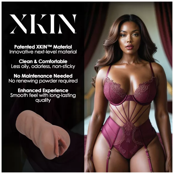 XKIN Next Door Amani - vagină realistă masturbator (nuanță naturală închisă)
