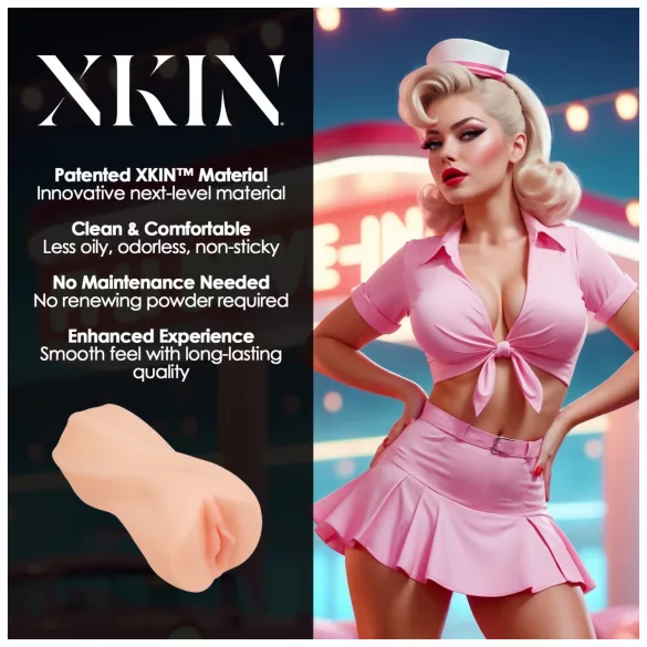 XKIN Cutie Darla - vagină artificială realistă pentru masturbare (culoare naturală)