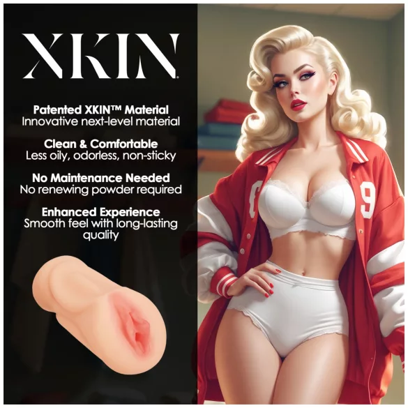 XKIN Lexi Lockerload - vaginã artificială realistă pentru masturbare (culoare naturală)