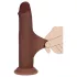 RealRock - dildo realist cu densitate dublă (maro) - 15,5 cm