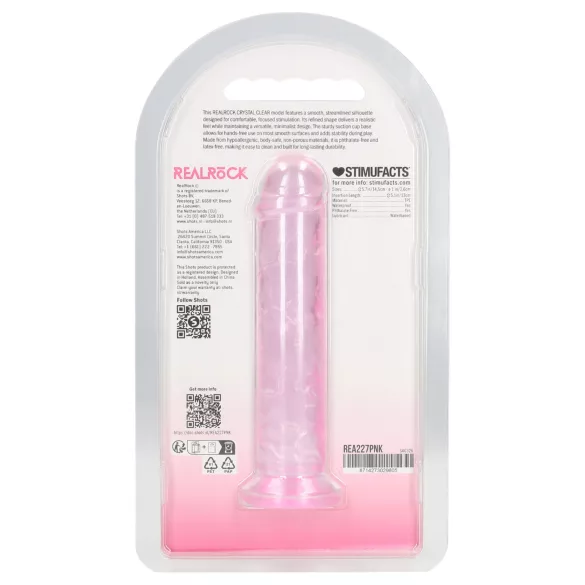 RealRock - dildo realist cu ventuză (roz) - 12,7 cm