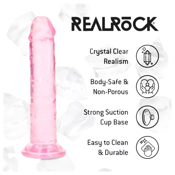 RealRock - dildo realist cu ventuză (roz) - 12,7 cm