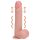 RealRock - vibrator cu ventuză și funcție de împingere - culoare naturală 20,5cm