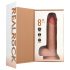 RealRock - vibrator cu ventuză și funcție de împingere - culoare naturală 20,5cm