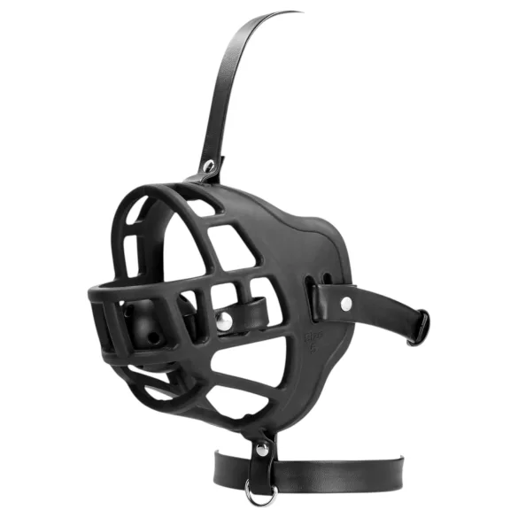 Ouch! - mască pentru gură cu dopuri bucale integrate - negru