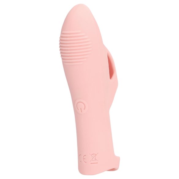 Loveline - vibrator pentru deget cu textură - silicon roz