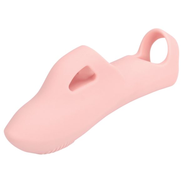 Loveline - vibrator pentru deget cu textură - silicon roz