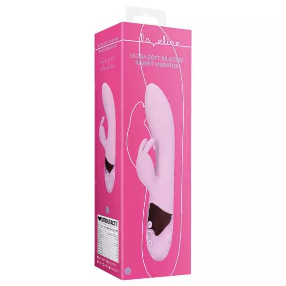 Loveline - vibrator cu iepuraș cu încărcare, pentru clitoris (roz)
