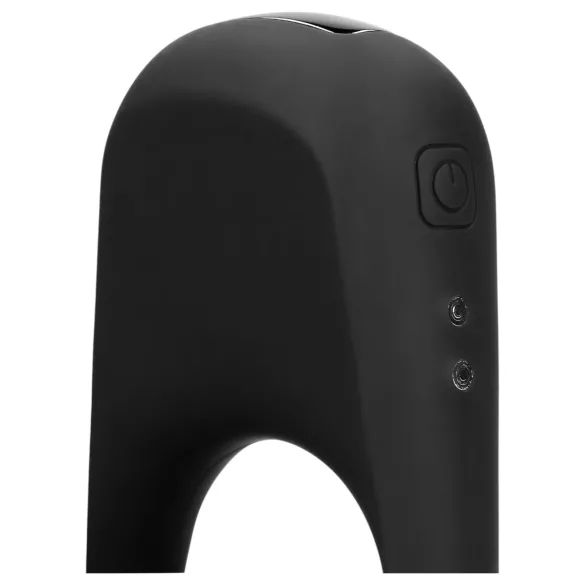 Loveline - inel pentru penis cu vibrații, reîncărcabil - negru