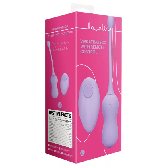 Loveline - bilă vaginală cu vibrații wireless reîncărcabilă - mov