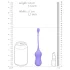 Loveline - bilă vaginală cu vibrații wireless reîncărcabilă - mov
